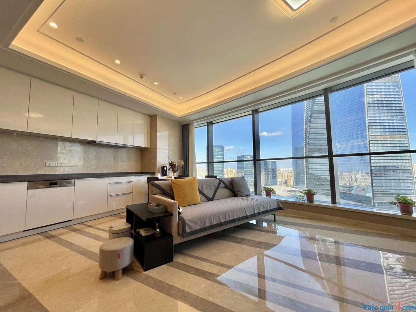 Brand new/ Suzhou city center/1bedroom/floor heating/high floor /CBD west jinji lake